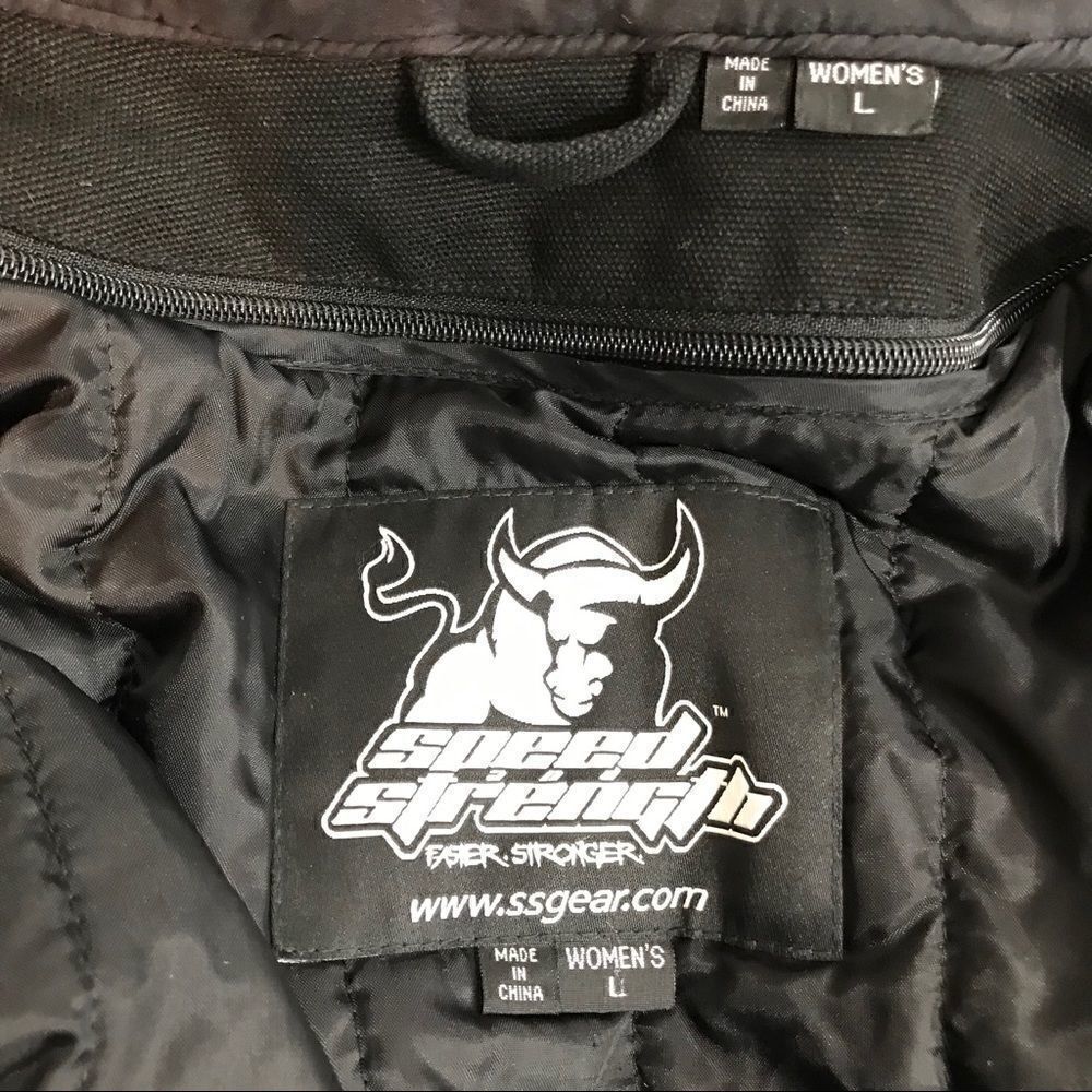 Speed & Strength black canvas motorcycle jacket-L - Picture 8 of 8